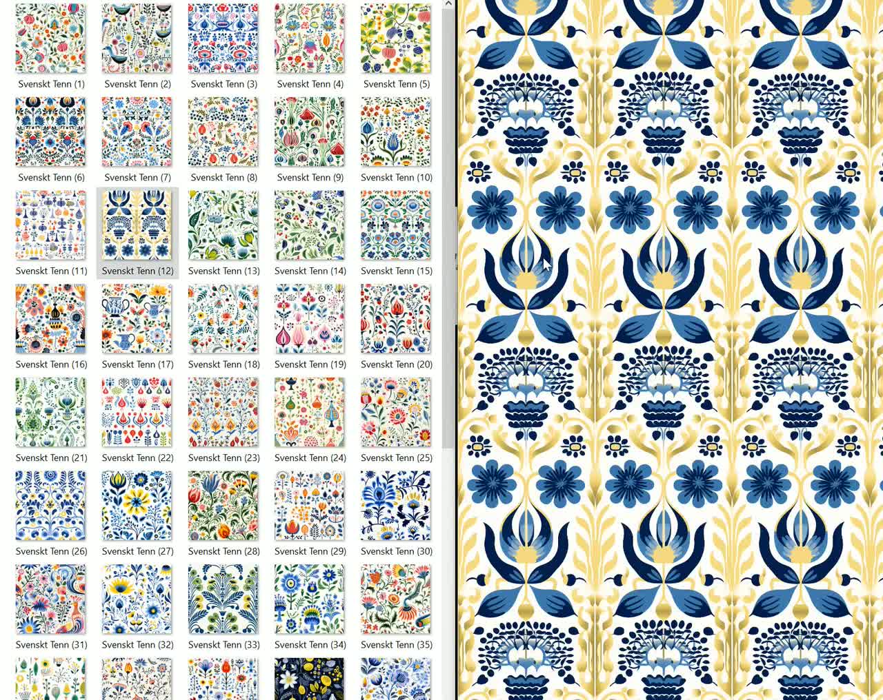 Svenskt Tenn Seamless Digital Paper, Printable Scrapbook